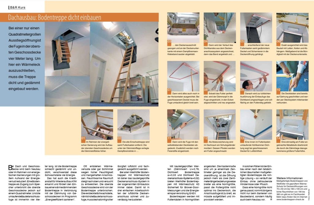 Dachbodentreppe einbauen: Anleitung mit Schritt für Schritt Bildanleitung und textlicher Beschreibung