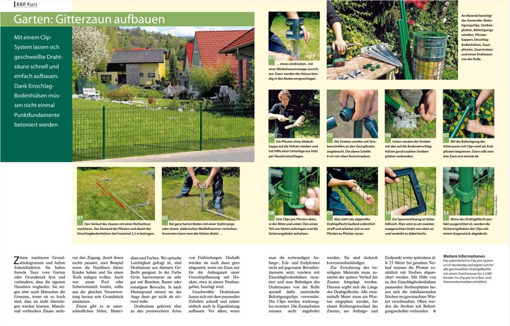 Garten Gitterzaun aufbauen