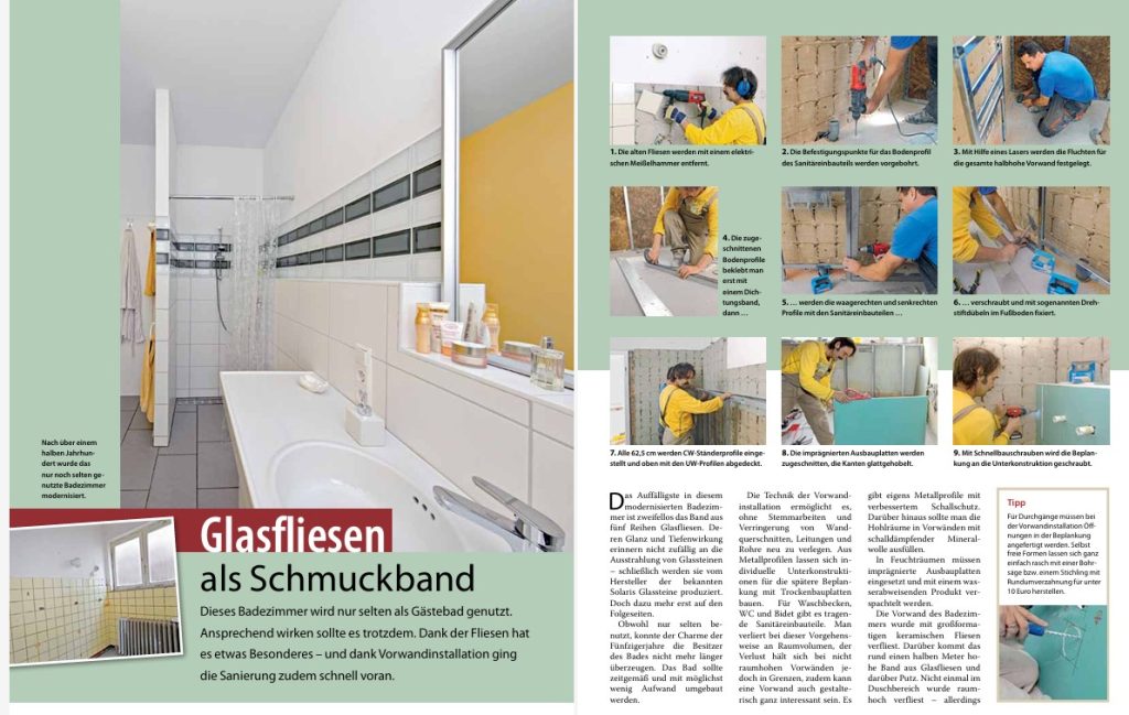 Glasfliesen als Schmuckband Schritt für Schritt Anleitung