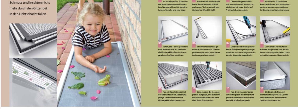 Laubschutz für den Lichtschacht 2 Keller Laubschutz für den Lichtschacht