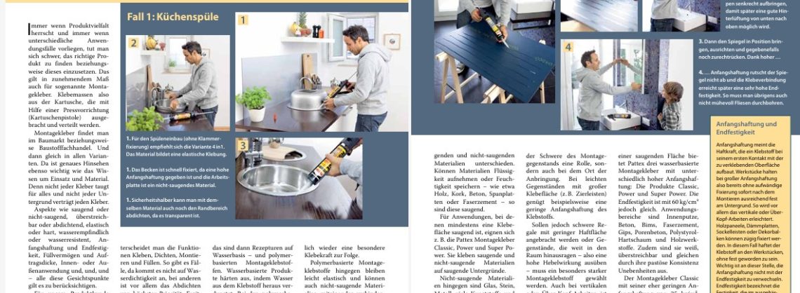 Montagekleber im Praxistest 8 Montagekleber im Praxistest Schritt für Schritt Anleitung