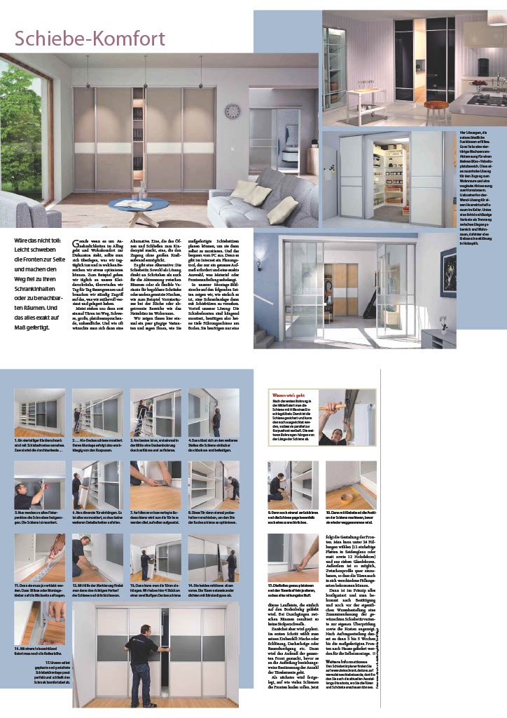 Anleitung zum Einbau eines Schiebetürenschranks mit Bildern und Schritt für Schritt Anleitung