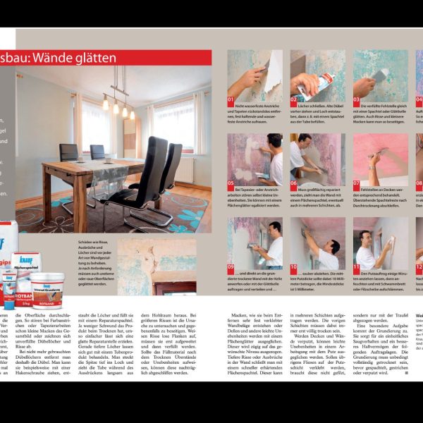 Anleitung zum Wände glätten mit Bildern und Schritt für Schritt Beschreibung