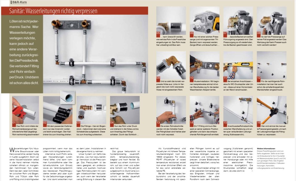 Wasserleitungen richtig verpressen