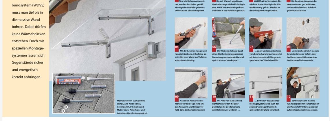 Vordach auf WDVS befestigen 11 Fassade_Vordach auf WDVS befestigen