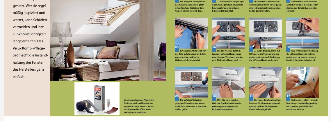 Instandhaltung: Dachfenster warten 8 Instandhaltung Dachfenster warten Anleitung