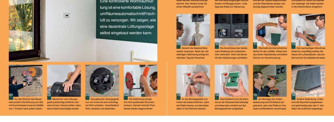 Raumlüftung installieren 1 Anleitung für die Installation einer Raumlüftung mit Schritt für Schritt Anleitung und Bildern