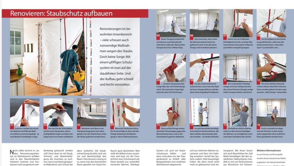 Renovieren_ Staubschutz aufbauen