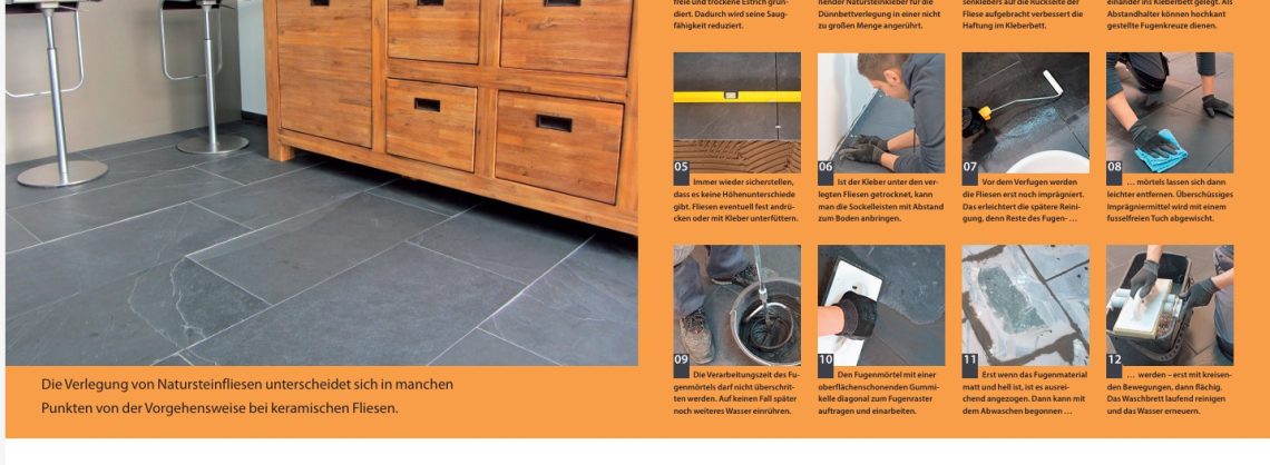 Fußboden: Schiefer verlegen 10 Fußboden Schiefer verlegen Schritt für Schritt Anleitung
