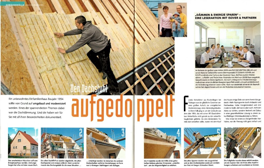 Dachstuhl aufgedoppelt Schritt für Schritt Anleitung