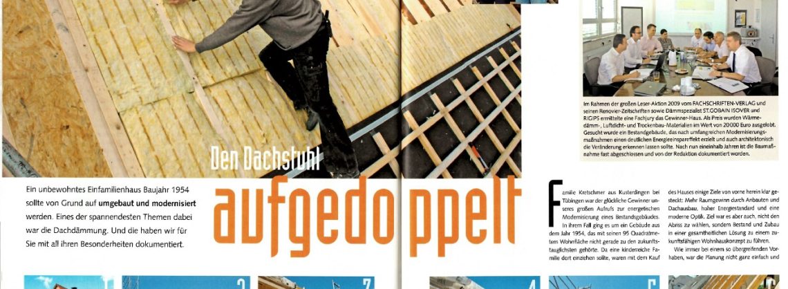 Hausumbau: Energetische Sanierung und Dachausbau 8 Dachstuhl aufgedoppelt Schritt für Schritt Anleitung