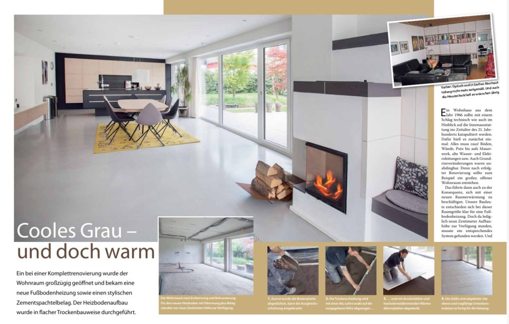 Heizboden in Trockenbauweise