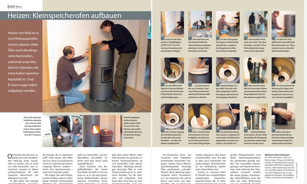 Kleinspeicherofen aufbauen Schritt für Schritt Anleitung