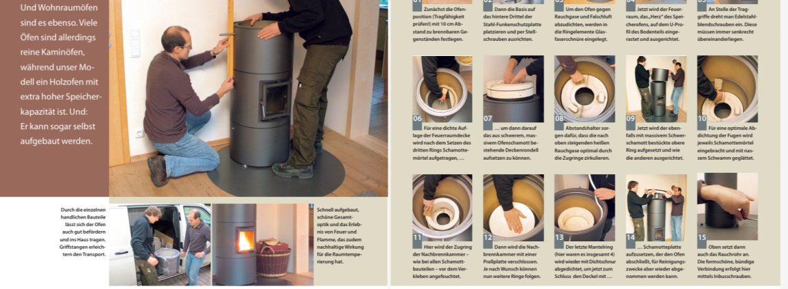 Heizen mit Holz: Kleinspeicherofen aufbauen 9 Kleinspeicherofen aufbauen Schritt für Schritt Anleitung