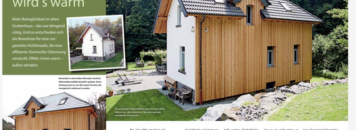 Vorgesetzte Holzfassade