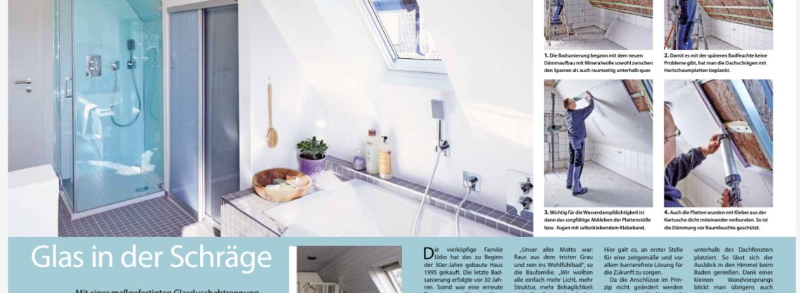 Dusche in der Dachschräge