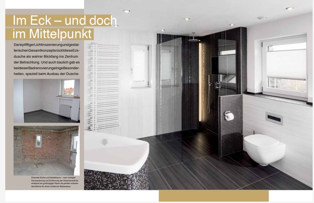 Eckdusche als Blickfang