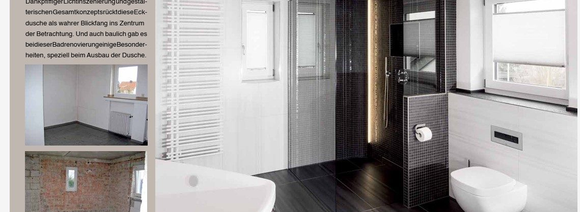 Eckdusche als Blickfang