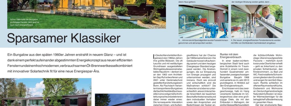 Bungalow-Sanierung: So wird der Klassiker energieeffizient 2 Bericht mit Anleitung über den Einbau eines großen energiesparenden Fensters, der einen Bungalow modern und energieeffizient zugleich macht.