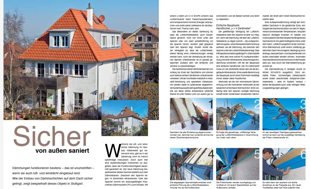 Sichere Aufsparrendämmung