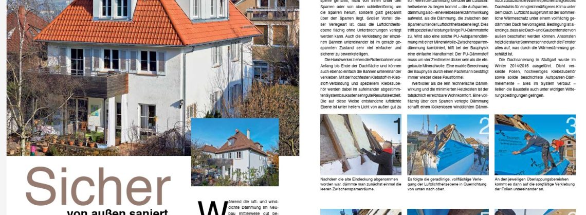 Sichere Aufsparrendämmung