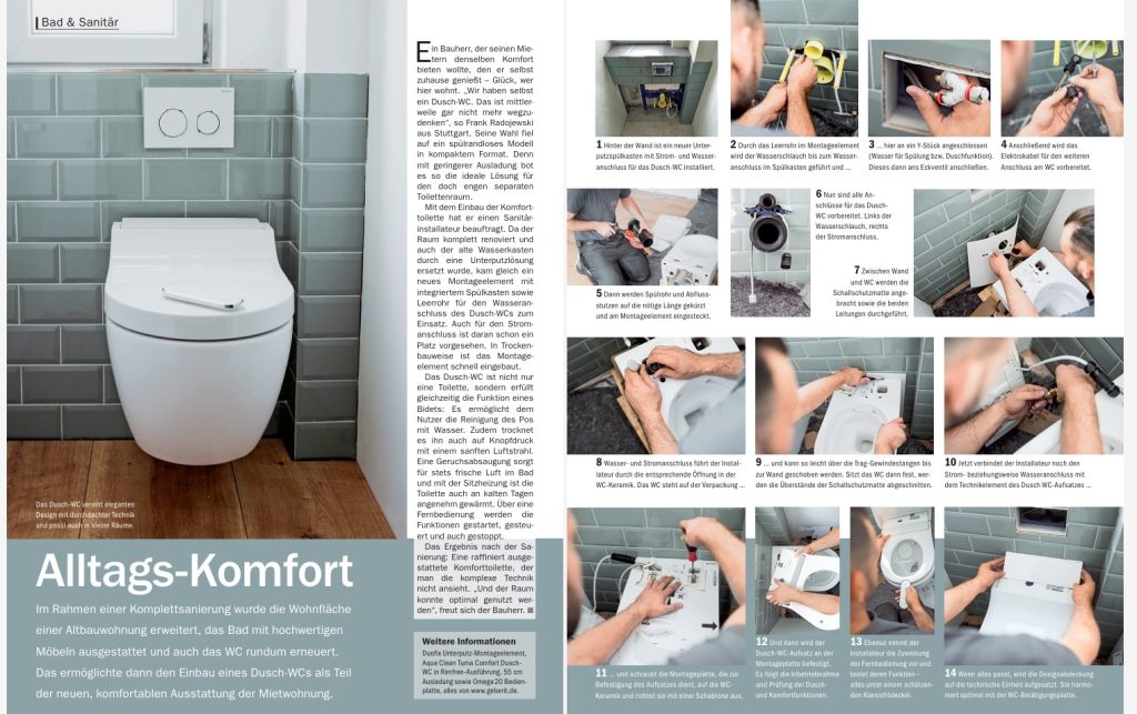 Anleitung Dusch-WC einbauen