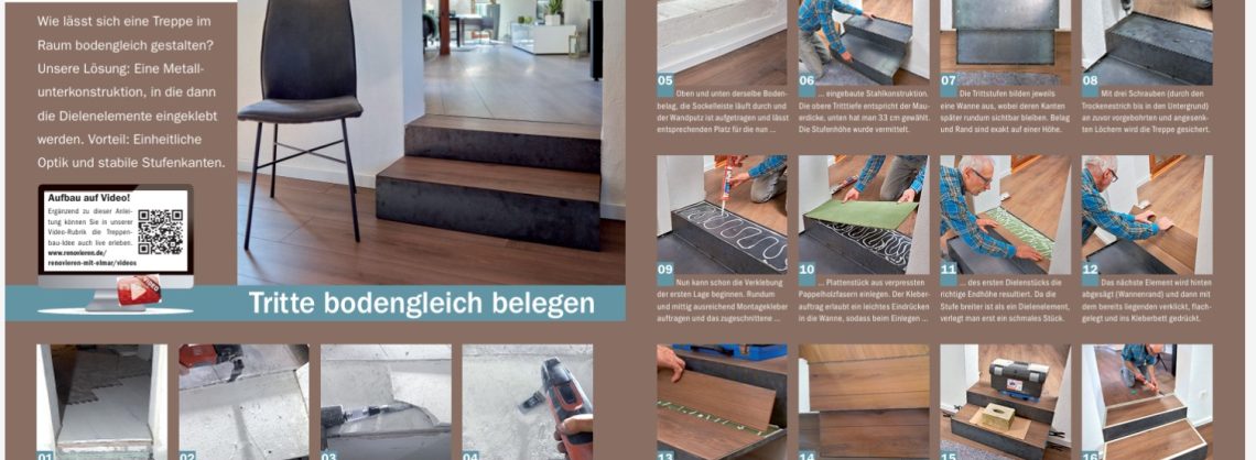 Tritte bodengleich belegen Anleitung