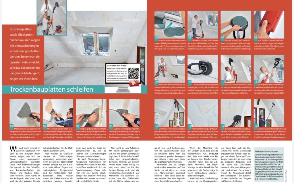 Trockenbauplatten schleifen Anleitung