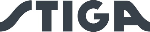 Stiga Logo: Anthrazit auf weißen Hintergrund.