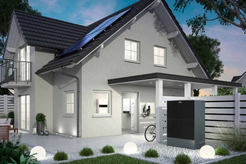Viessmann Wärmepumpe vor Neubau