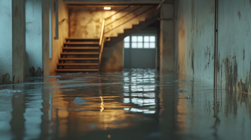 Keller mit hoch stehendem Wasser